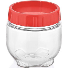 Βάζο Τροφίμων Πλαστικό Στρόγγυλο Κόκκινο 0.4lit Qlux - 8693395015357